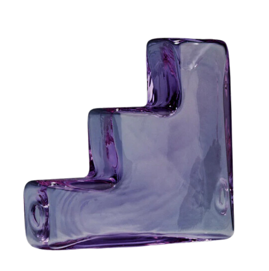 Glass Tanjun Pipe in Purple