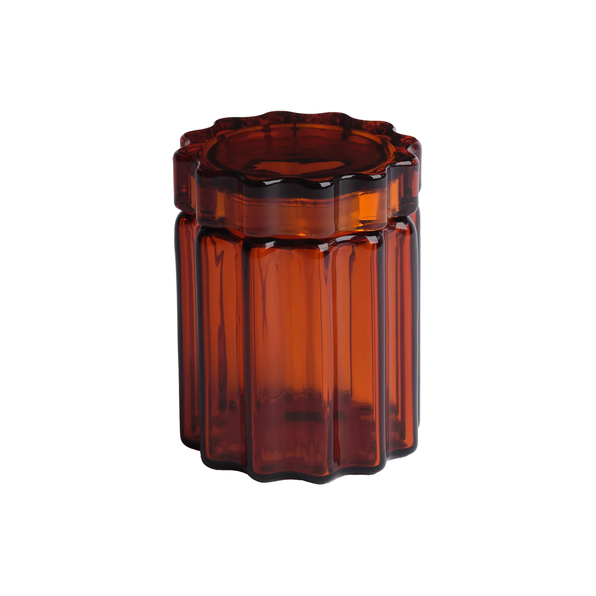 Tall Stash Jar in Amber